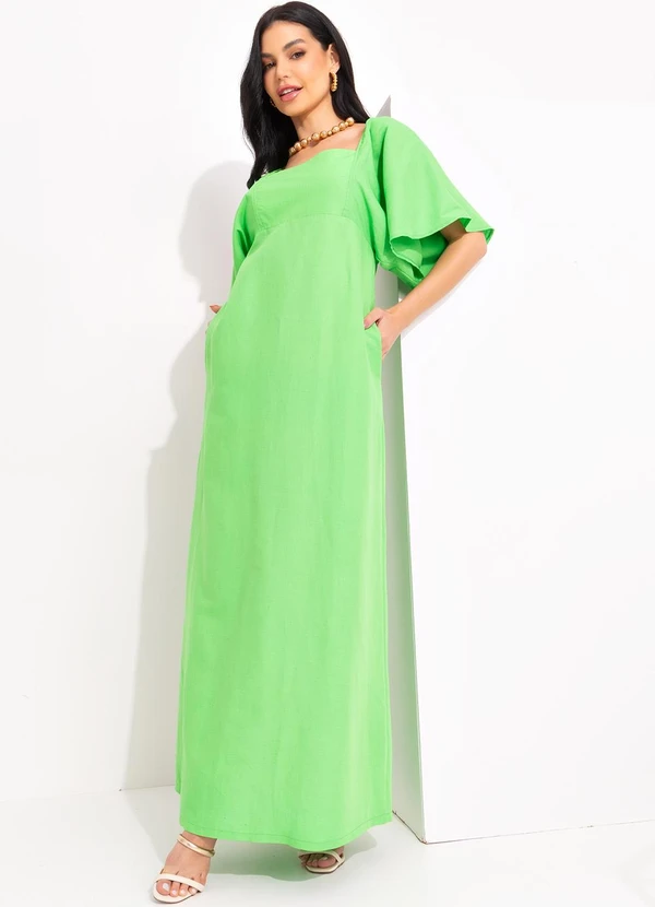 Forum - Vestido Linho Verde 3