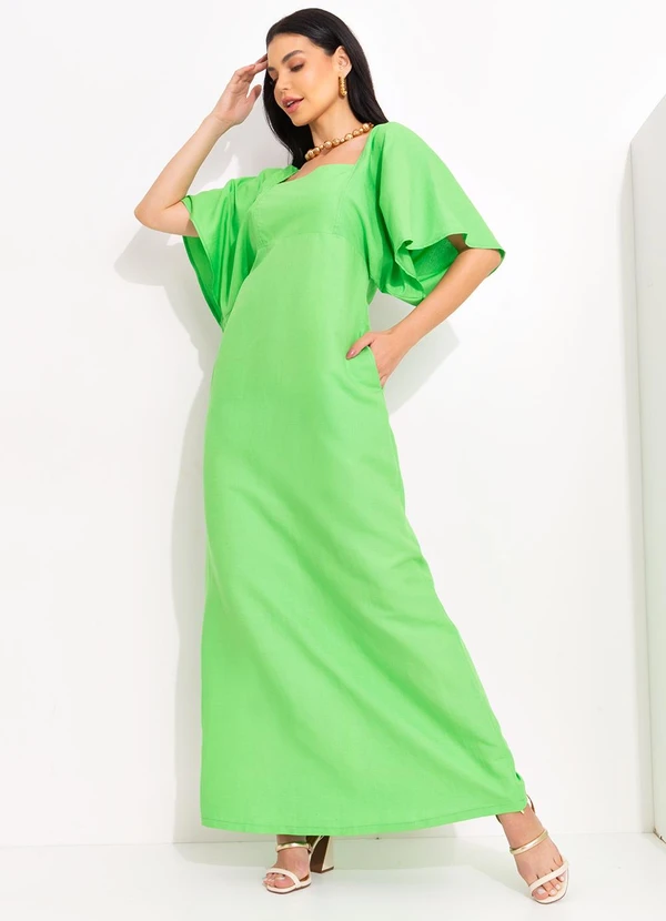 Forum - Vestido Linho Verde 4