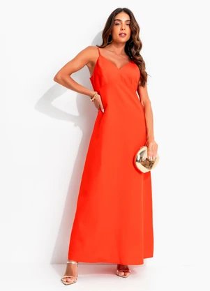 Colcci - Vestido Linho Vermelho - COLCCI