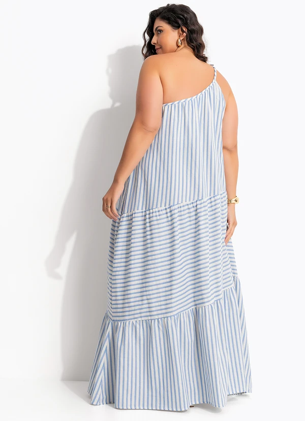 Farm - Vestido Listra Burburinho Azul 8