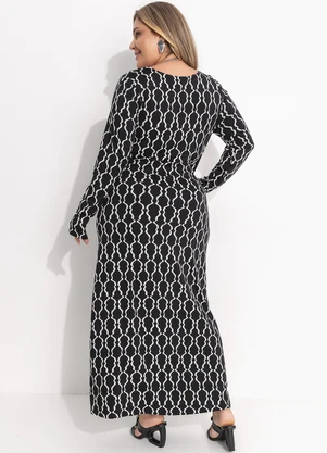 Quintess - Vestido Listra Desconstruída em Malha de Viscose - QUINTESS