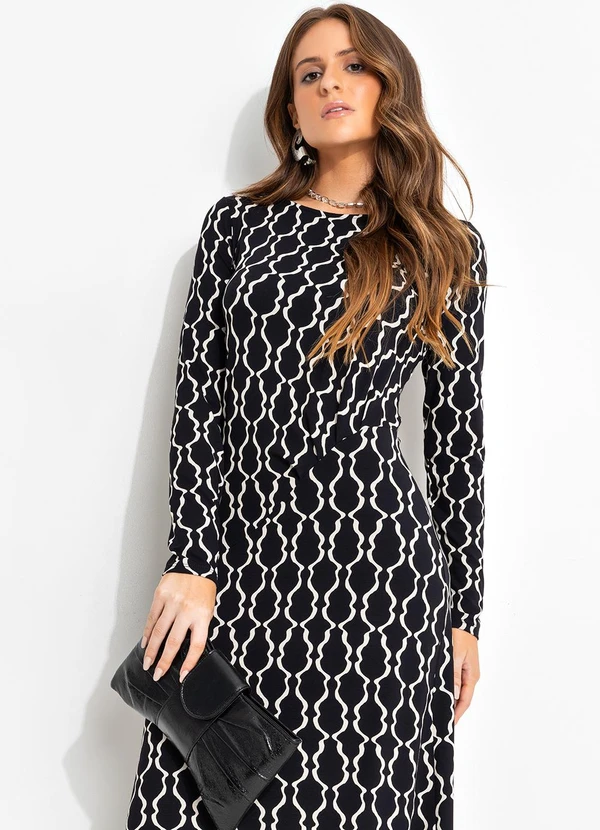 Quintess - Vestido Listra Desconstruída em Malha de Viscose 6