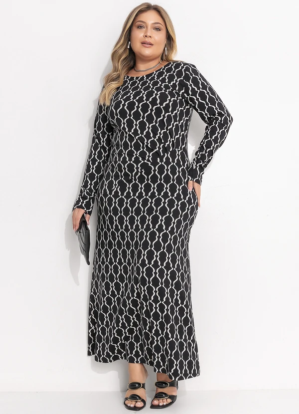 Quintess - Vestido Listra Desconstruída em Malha de Viscose 3