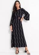Vestido Listra Renovada em Malha de Viscose