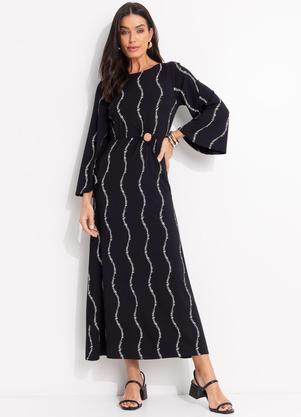 Vestido (Listra Renovada) em Malha de Viscose