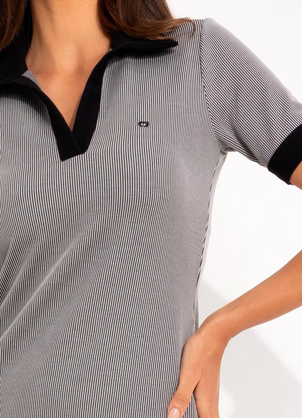 Colcci Jeans - Vestido Listrado Cinza 6