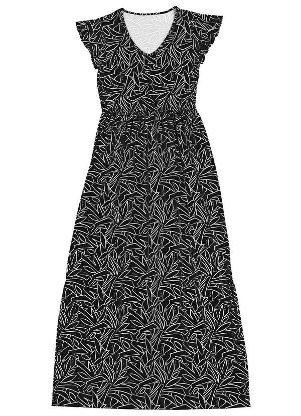 Soft Bonni - Vestido Longo Adulto Feminino Preto