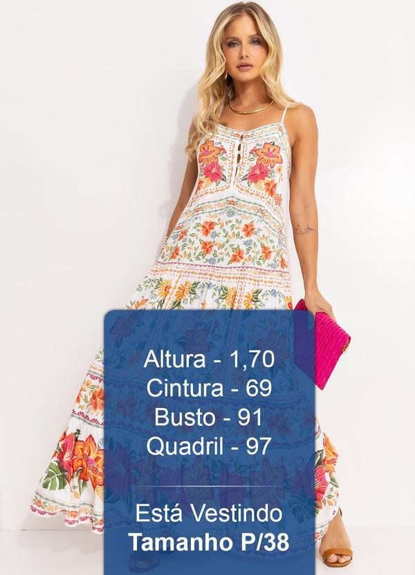 Farm - Vestido Longo Alça Delicadeza em Flor Off White 5