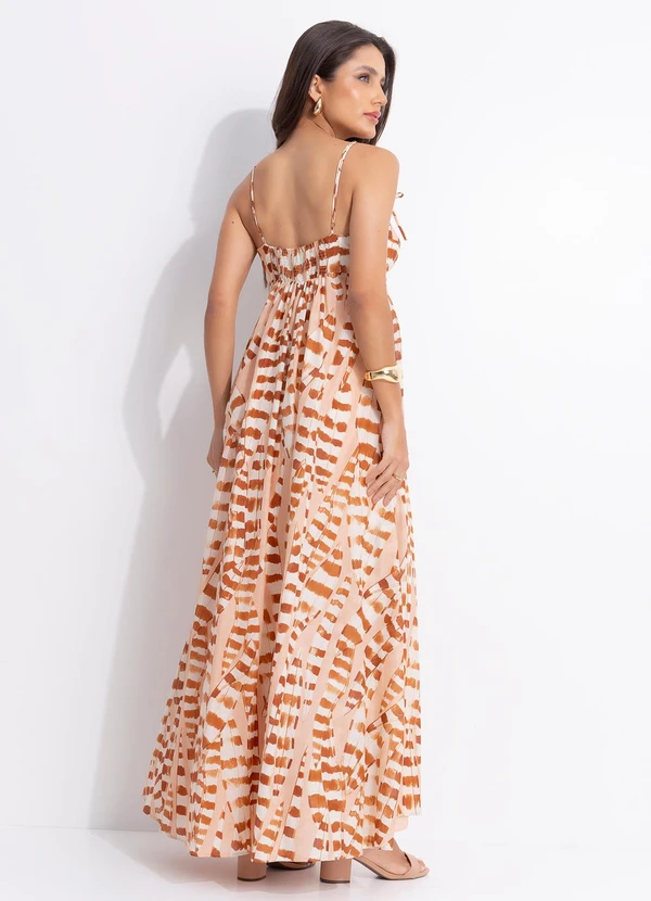 Farm - Vestido Longo Alça Espada de São Jorge Rosa 2