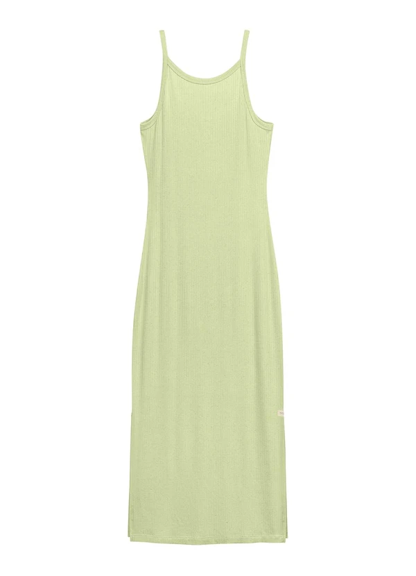 Marialícia - Vestido Longo Alca Fina Comfy Verde