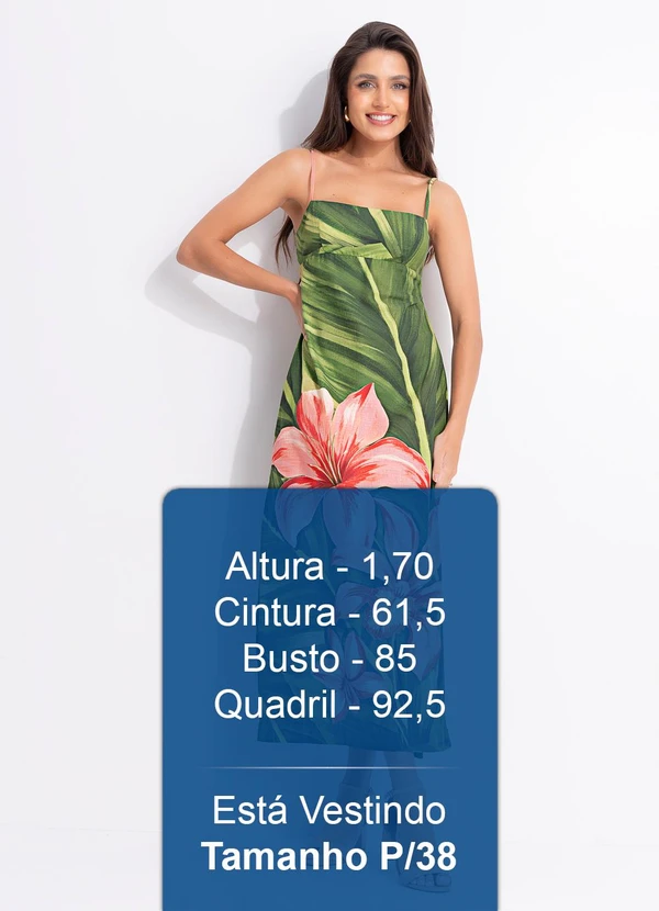 Farm - Vestido Longo Alça Flor de Bananeira Verde 5