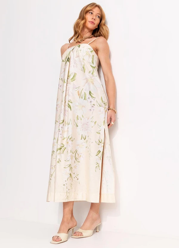 Farm - Vestido Longo Alcinha Gabrielle Bege 3