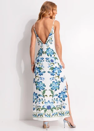 Farm - Vestido Longo Alcinha Laura Off White - FARM