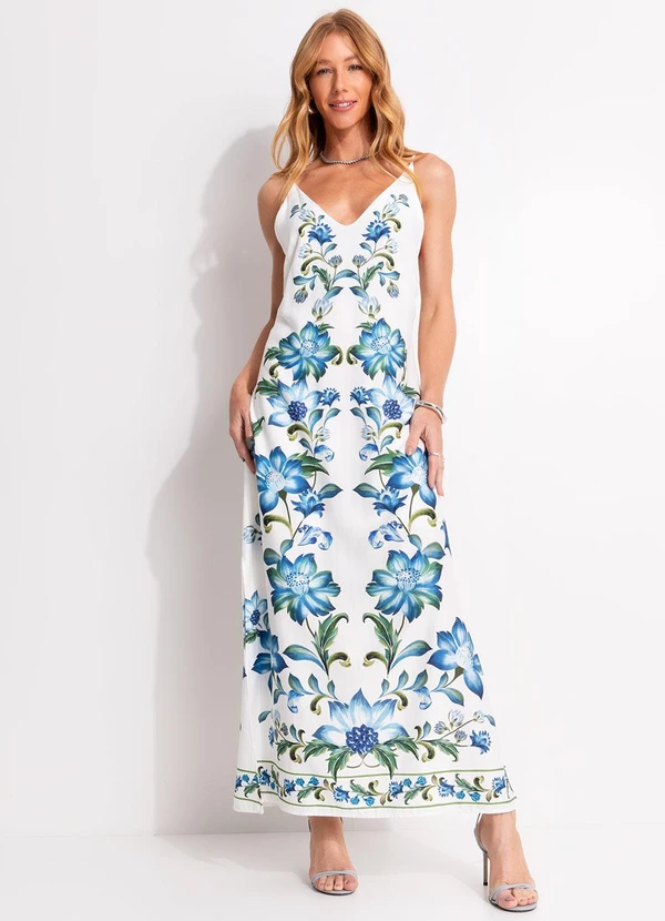 Farm - Vestido Longo Alcinha Laura Off White 5