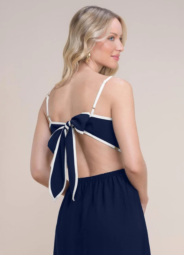 Angel - Vestido Longo Alfaiataria Azul 3