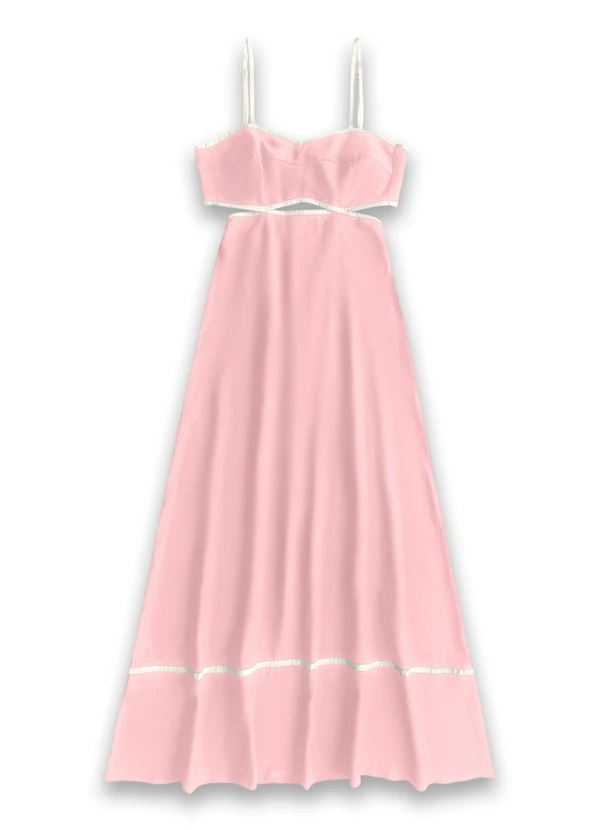 Angel - Vestido Longo Alfaiataria Rosa 1