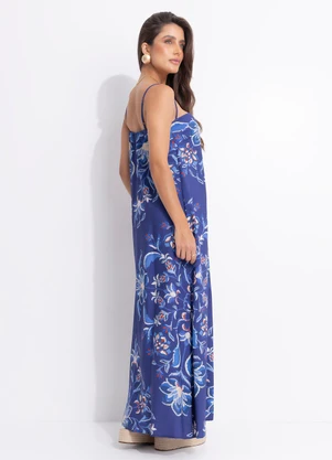 Farm - Vestido Longo Alvorada Solar Azul - FARM