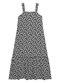 Malwee - Vestido Longo Amplo Floral Branco - variação: Preto