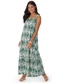 Malwee - Vestido Longo Amplo Floral Branco - variação: Verde