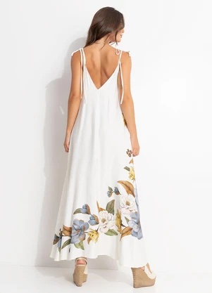 Farm - Vestido Longo Ana Clara Bouquet Off White - FARM