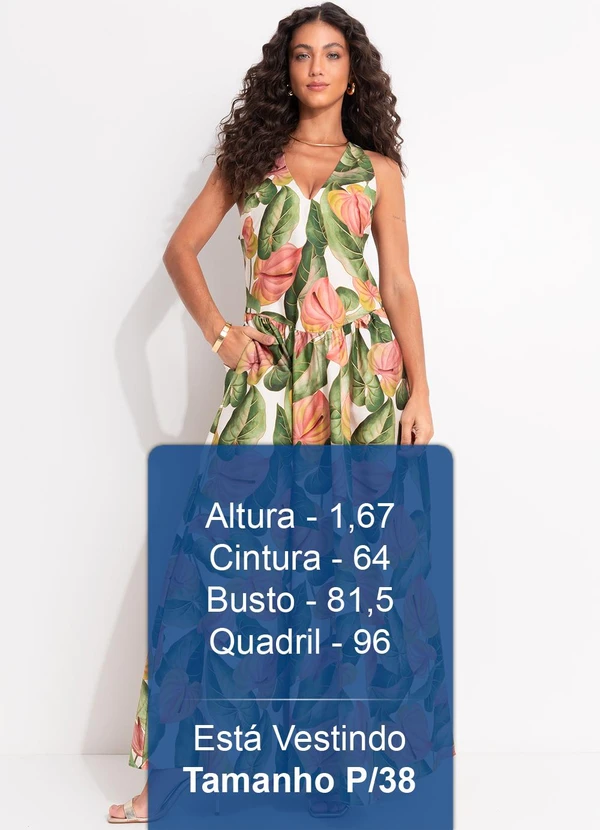 Farm - Vestido Longo Anturio Corrido Bege 5