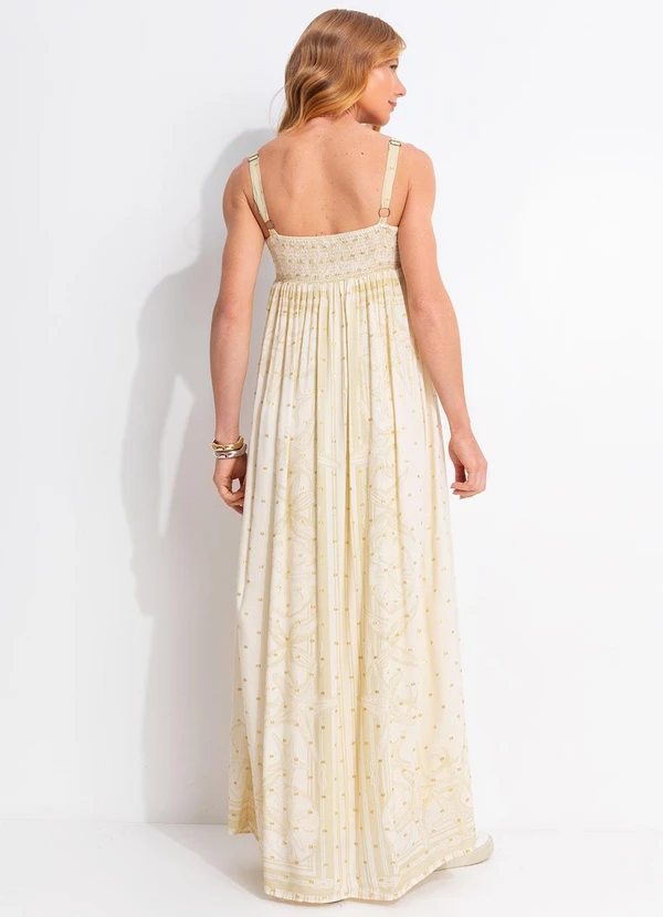 Farm - Vestido Longo Aventureiro Bege 2