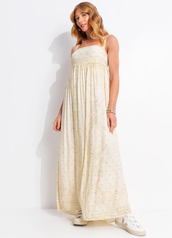 Farm - Vestido Longo Aventureiro Bege 3