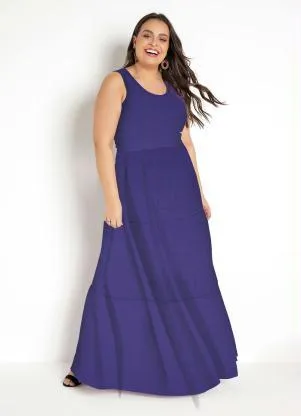 Moda Pop - Vestido Longo Azul - MODA POP