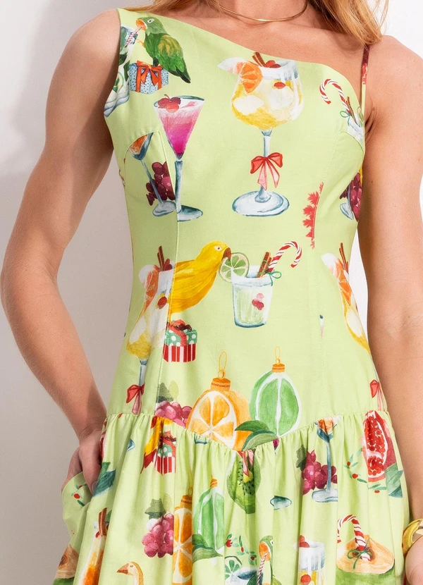 Farm - Vestido Longo Balonê Coquetel Verde 6