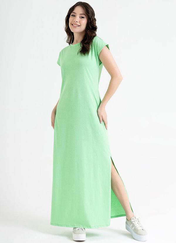 Just Basic - Vestido Longo Básico em Meia Malha Verde