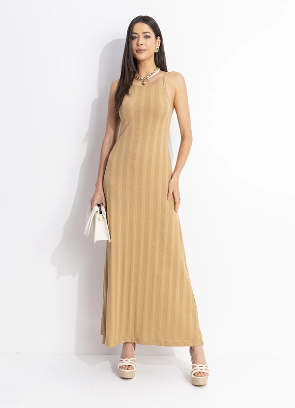 Colcci - Vestido Longo Bege