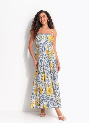 Farm - Vestido Longo Boho do Amor Off White - FARM