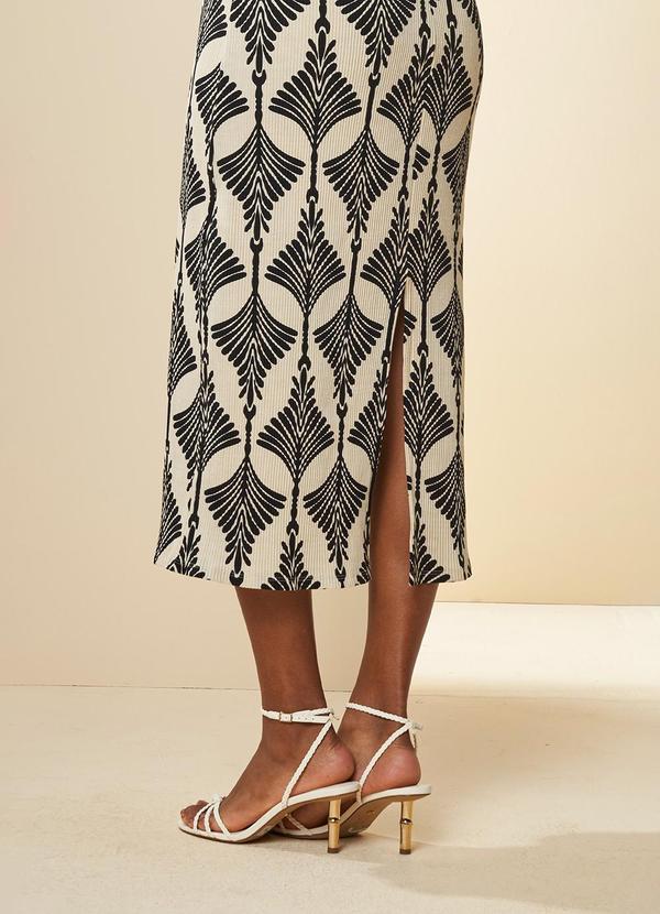 Doce Trama - Vestido Longo Boho em Ribana Estampada Estampado 4