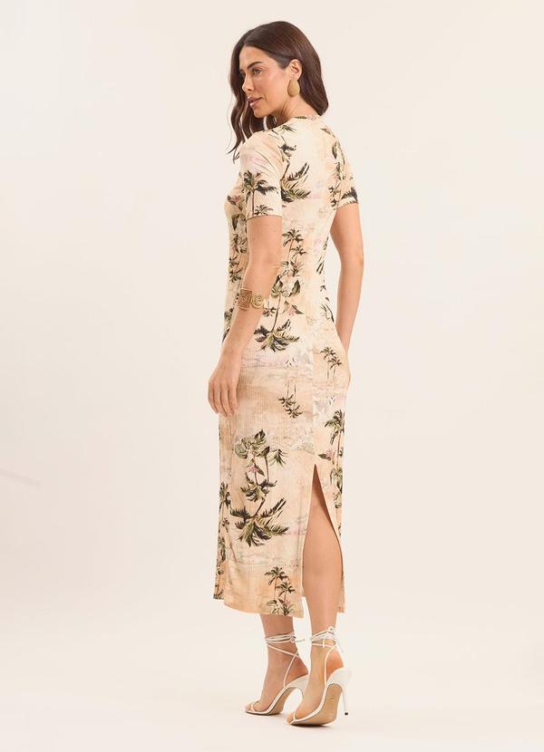 Doce Trama - Vestido Longo Boho em Ribana Estampada Estampado 2