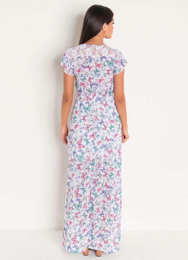 Rosalie - Vestido Longo Borboletas Moda Evangélica 2