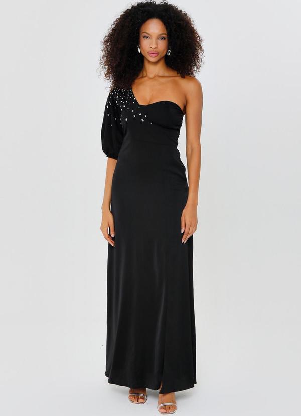 Gatabakana - Vestido Longo Bordado Preto