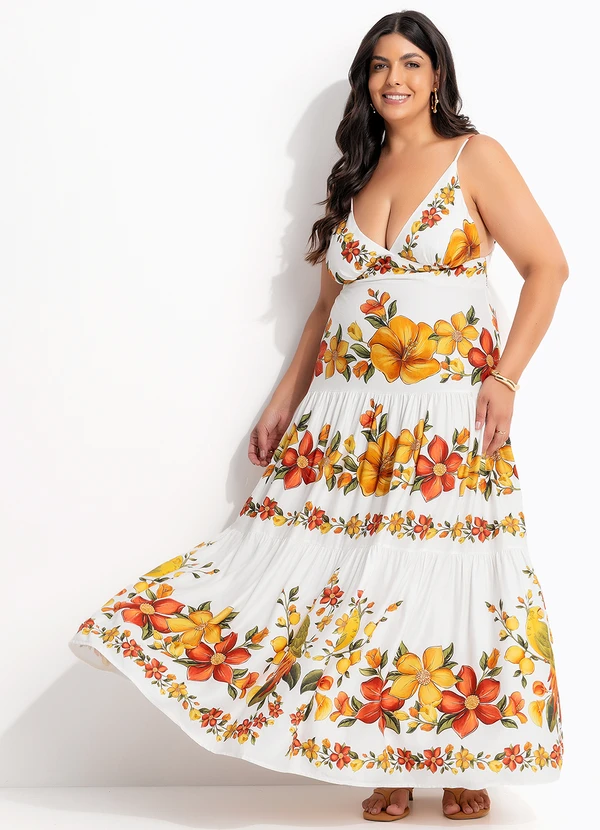 Farm - Vestido Longo Bosque Chic Off White 11