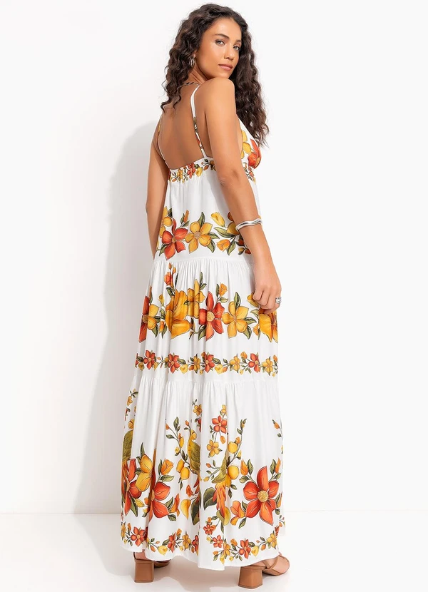 Farm - Vestido Longo Bosque Chic Off White 2