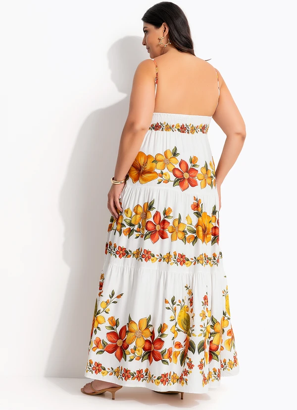 Farm - Vestido Longo Bosque Chic Off White 9