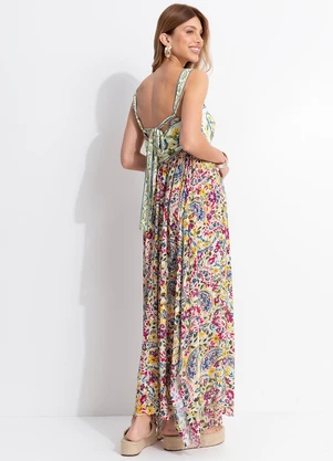 Farm - Vestido Longo Brisa de Flor Amarelo - FARM