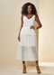 Doce Trama - Vestido Longo Brisa em Tule Branco - variação: Branco