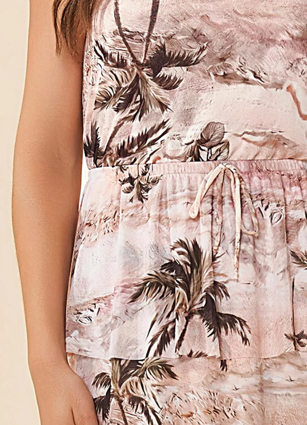 Doce Trama - Vestido Longo Brisa em Tule Estampado 3