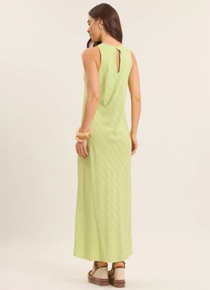 Doce Trama - Vestido Longo Brisamar Texturizado Verde - DOCE TRAMA