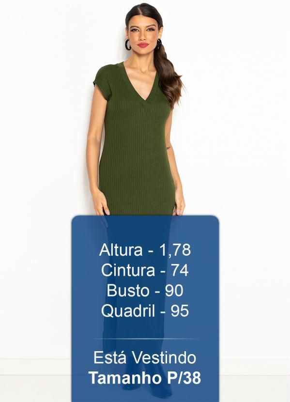 Maria Filó - Vestido Longo Canelado Mix de Listras Verde 4