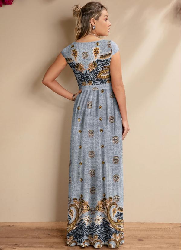 Quintess - Vestido Longo Cashmere Bege com Manguinhas 2