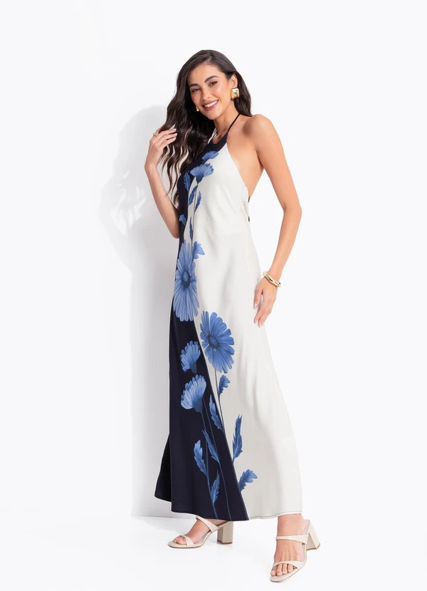 Farm - Vestido Longo Ciana Preto