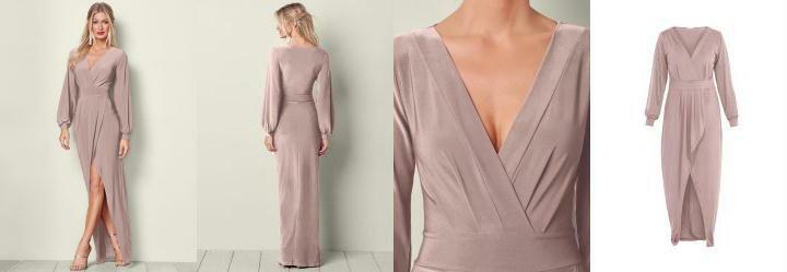 Vestido Longo com Abertura Ros