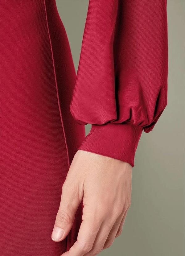 bonprix - Vestido Longo com Abertura Vermelha 4