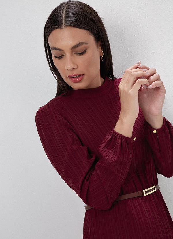 Principessa - Vestido Longo com Babados Bordô Tatiane 7