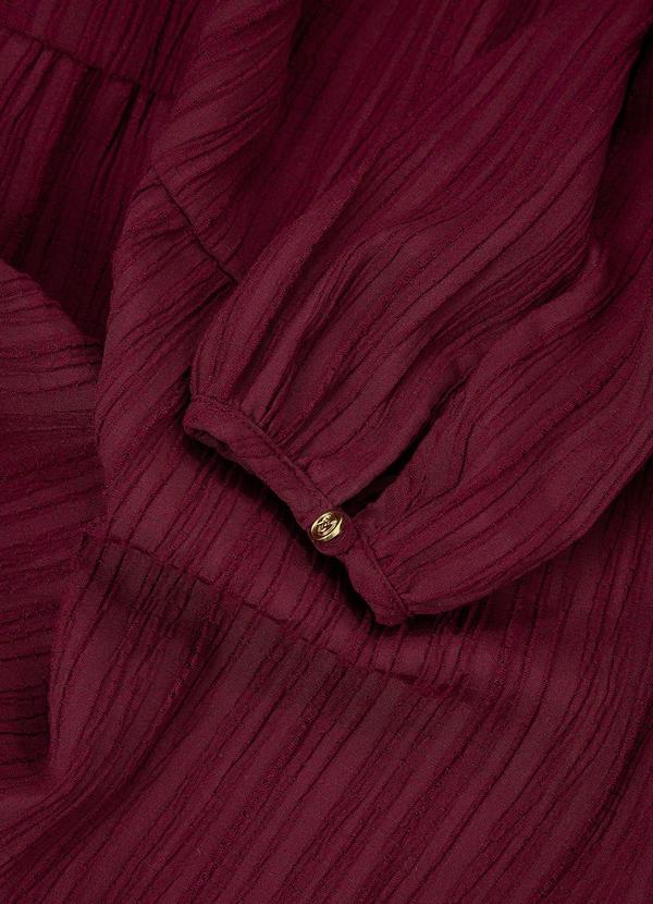 Principessa - Vestido Longo com Babados Bordô Tatiane 8